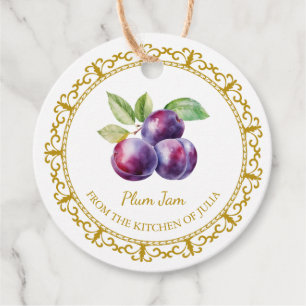 Étiquettes Cadeau Hang Tag l Blanc vintage à la confiture de prune m