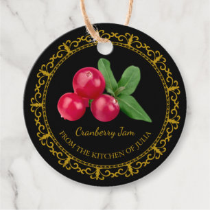 Étiquettes Cadeau Hang Tag l vintage confiture de canneberge maison