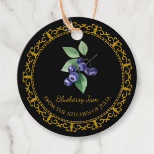 Étiquettes Cadeau Hang Tag l vintage maison confiture de bleuet noir