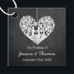 Étiquettes Cadeau Hanging Heart Tree Chalkboard Mariage Collection<br><div class="desc">Say thank you in style with these vintage style wedding favor tags. The design is easy to personalize with your own wording and your family and friends will be thrilled when they see this fabulous tags. Matching wedding items can be found in the collection.</div>