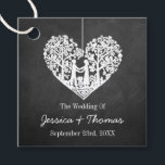 Étiquettes Cadeau Hanging Heart Tree Chalkboard Mariage Collection<br><div class="desc">Say thank you in style with these vintage style wedding favor tags. The design is easy to personalize with your own wording and your family and friends will be thrilled when they see this fabulous tags. Matching wedding items can be found in the collection.</div>