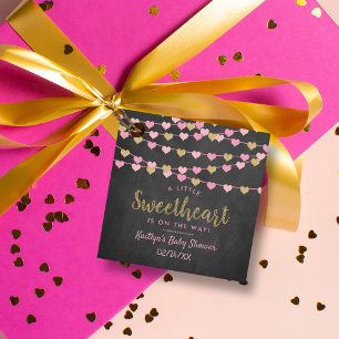 Étiquettes Cadeau Hanging Love Hearts Petit Baby shower amoureux