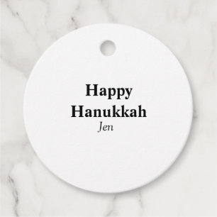 Étiquettes Cadeau Hanoukka heureux votre nom image texte modifiable