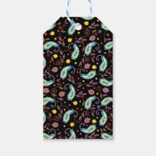 Étiquettes-cadeau Hanoukka Tags cadeaux Paisley Dreidels