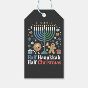 Étiquettes-cadeau Hanukkah moitié Noël Christmukkah drôle