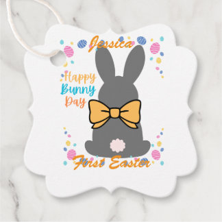 Étiquettes Cadeau Happy bunny day personalized first easter