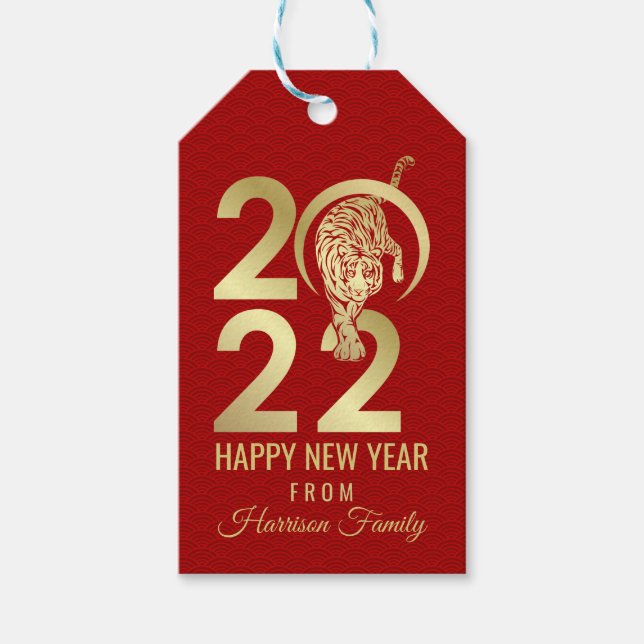 Étiquettes-cadeau Happy Chinese (Devant)