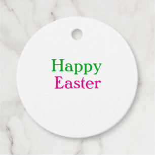 Étiquettes Cadeau Happy easter boho vert rose enfants ajouter nom ti