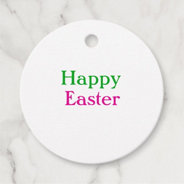 Étiquettes Cadeau Happy easter boho vert rose enfants ajouter nom ti (Devant)
