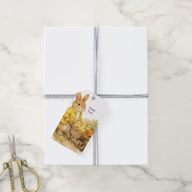 Étiquettes-cadeau Happy Easter Bunny Rabbit Baby Shower (Avec de la ficelle)