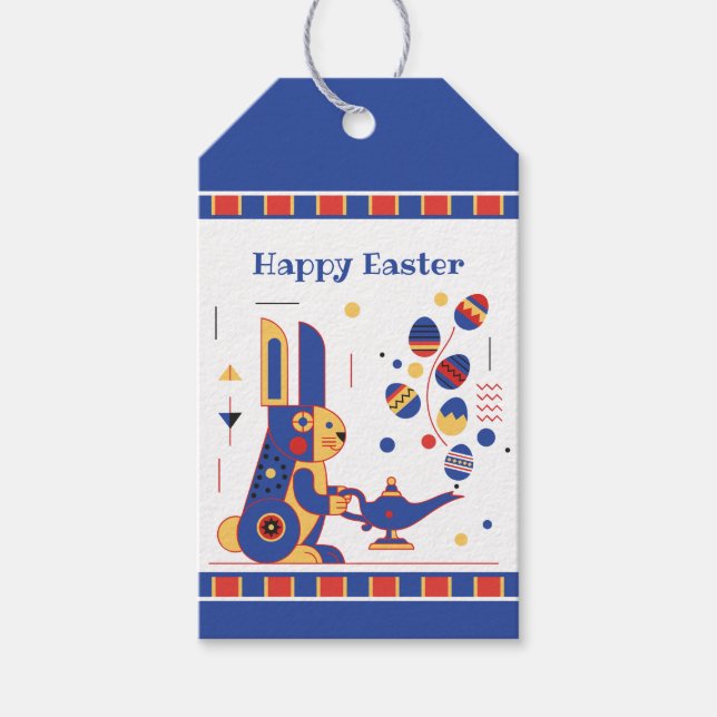 Étiquettes-cadeau Happy Easter Cute Personalized (Devant)
