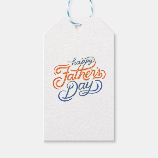 Étiquettes-cadeau Happy Father's Day (Devant)