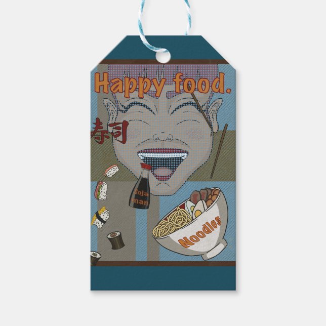 Étiquettes-cadeau Happy food (Devant)