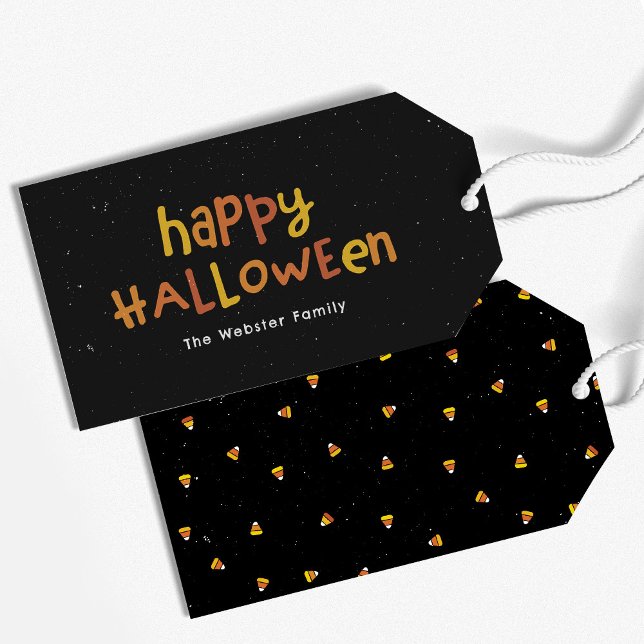 Étiquettes-cadeau Happy Halloween mignon fun personnalisé (Créateur téléchargé)
