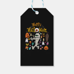 Étiquettes-cadeau Happy Halloween Scary Retro