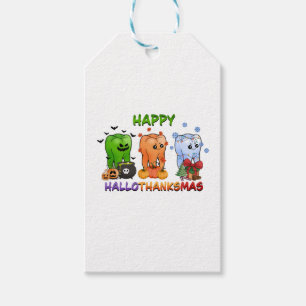 Étiquettes-cadeau happy halloween thanksgiving noël drôle mens