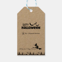 Happy Halloween Witch Favoriser Tags | Personnalis