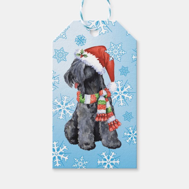 Étiquettes-cadeau Happy Howlidays Kerry Blue Terrier (Devant)