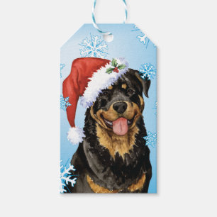 Étiquettes-cadeau Happy Howlidays Rottweiler
