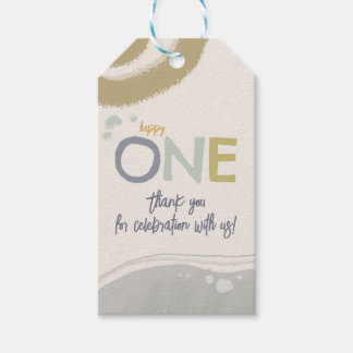 Étiquettes-cadeau Happy One First Birthday boy Gift Tag