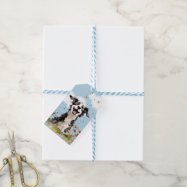 Étiquettes-cadeau Happy Pup (Avec de laficelle)