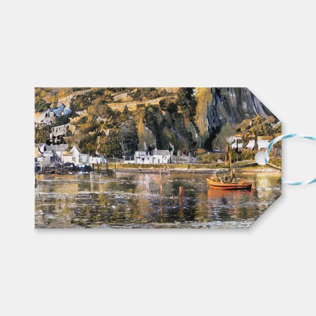 ÉTIQUETTES-CADEAU HARBOUR BARMOUTH WALES (Devant (Horizontal))