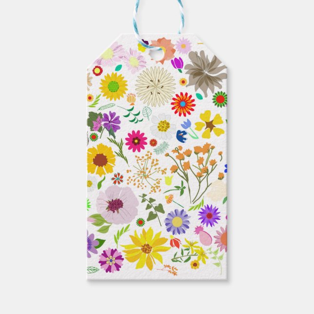 Étiquettes-cadeau Harmonie florale printanière (Devant)