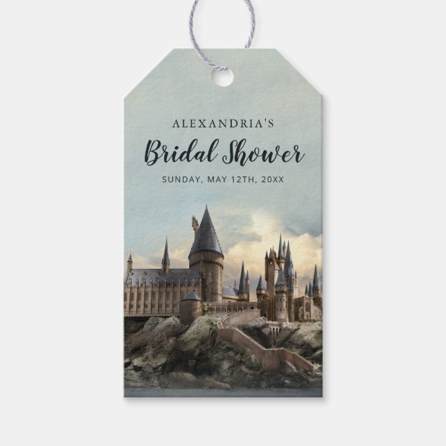 Étiquettes-cadeau Harry Potter | Hogwarts Castle Fête des mariées Fa (Devant)