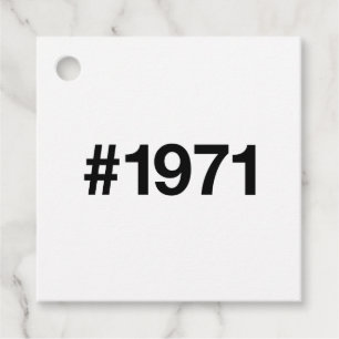 Étiquettes Cadeau Hashtag 1971 54 Anniversaire