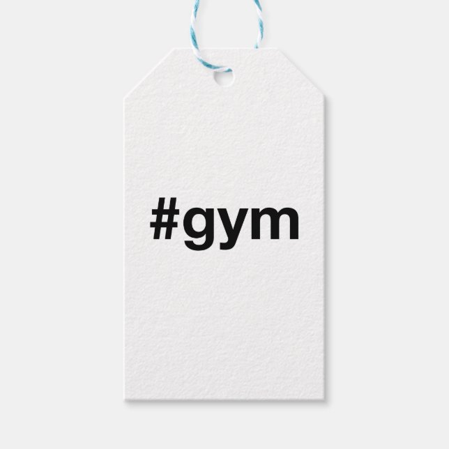 Étiquettes-cadeau Hashtag GYM (Devant)