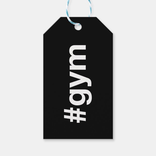 Étiquettes-cadeau Hashtag GYM (Devant)
