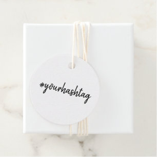 Étiquettes Cadeau Hashtag   Minimaliste moderne Stylish Simple