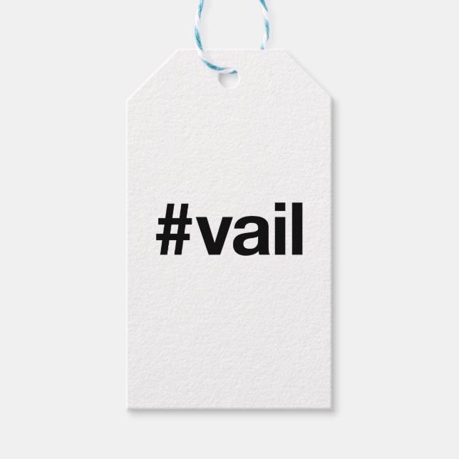 Étiquettes-cadeau Hashtag VAIL (Devant)