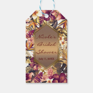 Étiquettes-cadeau Hawaiian Golden Tropics Élégant Favor Vintage