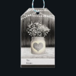 Étiquettes-cadeau Heart Mason Jar & Baby's Breath Rustic Mariage<br><div class="desc">Heart Mason Jar & Baby's Breath Rustic Mariage Tags cadeaux. Customisez comme vous voulez. Éléments correspondants disponibles.</div>