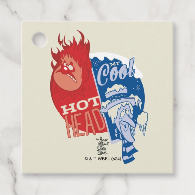 Étiquettes Cadeau Heat Miser Hot Head & Snow Miser M. Cool (Devant)