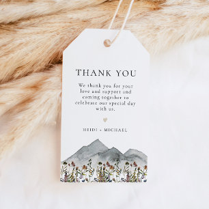 Étiquettes-cadeau HEIDI Boho Aquarelle Fleur sauvage Mountain Favori
