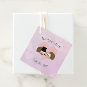 Étiquettes Cadeau Hérisson en amour