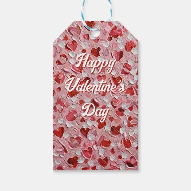 Étiquettes-cadeau Heureuse Sainte-Valentin (Devant)