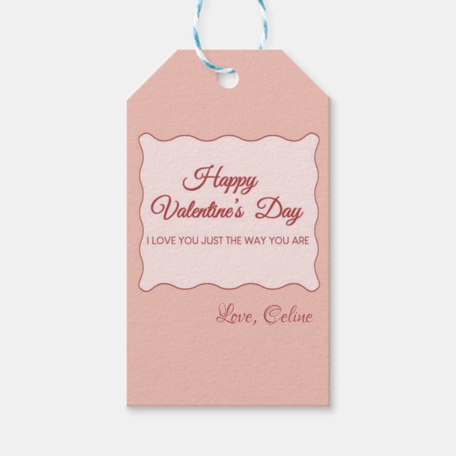 Étiquettes-cadeau Heureuse Sainte-Valentin (Devant)