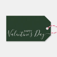 Heureuse Sainte-Valentin Green White Modern Cadeau