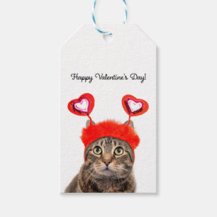 Étiquettes-cadeau Heureuse Sainte-Valentin Pour N'Importe Qui Tabby 
