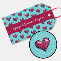 Heureuse Sainte-Valentin simple Coeur Motif Pixel