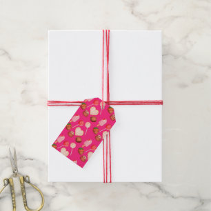 Étiquettes-cadeau Heureuse Sainte-Valentin Traitements Et Motif De B