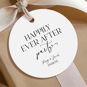 Étiquettes Cadeau Heureusement Jamais Après La Réception De Mariage 
