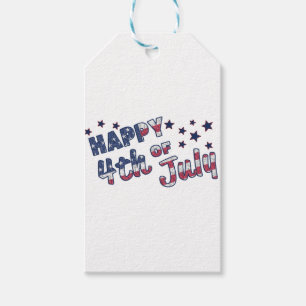 Étiquettes-cadeau Heureux 4 juillet