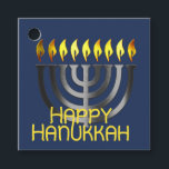 Étiquettes Cadeau Heureux Hanoukka Menorah Grey<br><div class="desc">Heureux Hanoukka Menorah Grey</div>