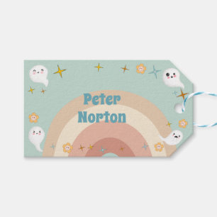 Étiquettes-cadeau Hey boo goovy halloween anniversaire de enfant rét