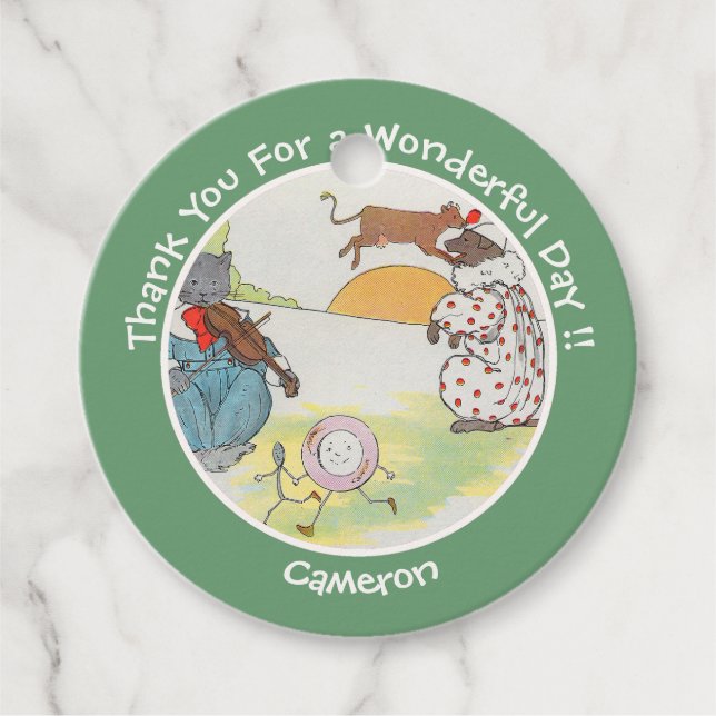 Étiquettes Cadeau Hey Diddle Diddle Collection de fête d'anniversair (Devant)