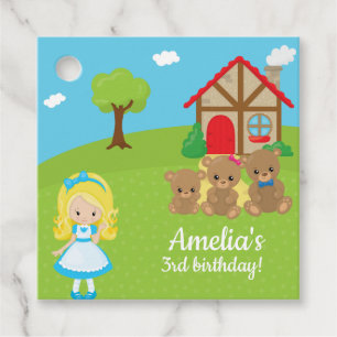Étiquettes Cadeau Histoire de Fairytale Goldilocks et trois ours